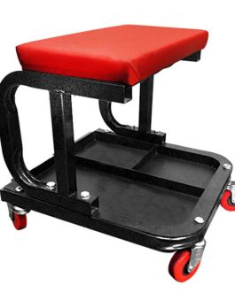 Ranger Cushioned Rolling Work Seat with Tool Tray