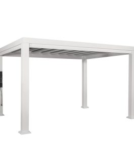 14×12 Windham Modern Steel Pergola With Sail Shade Soft Canopy