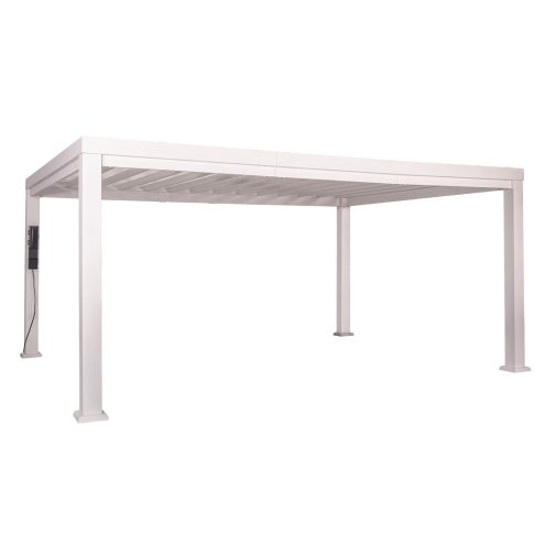 16x12 Windham Modern Steel Pergola With Sail Shade Soft Canopy - Image 2