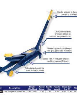 Hein-Werner 4-Ton Air Assist Long Chassis Service Jack