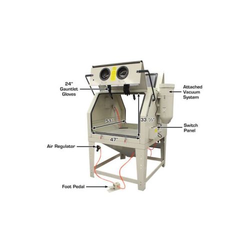 Atlas 1200 Extra Large Sandblast Cabinet with Vacuum - Image 2