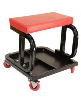 Ranger Cushioned Rolling Work Seat with Tool Tray