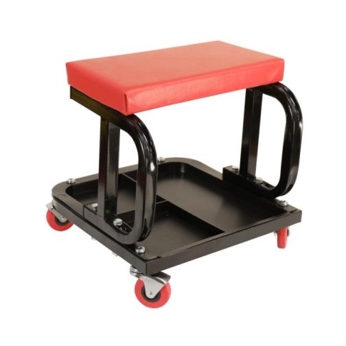 Ranger Cushioned Rolling Work Seat with Tool Tray - Image 2