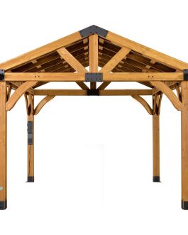 12×10 Arlington Gazebo with Electric – Lt Brown