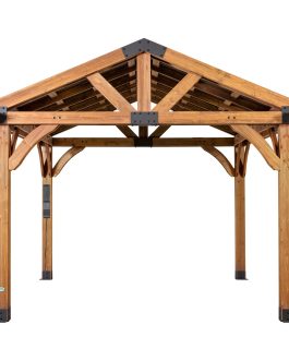 12×12 Arlington Gazebo with Electric – Lt Brown