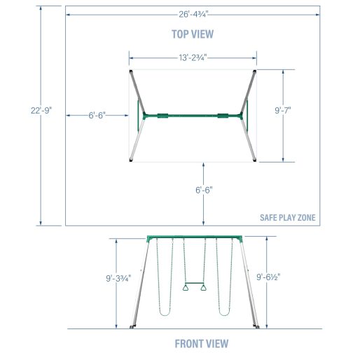 Big Brutus Heavy-Duty Metal A-Frame Swing Set - Image 4