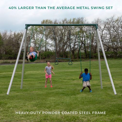 Big Brutus Heavy-Duty Metal A-Frame Swing Set - Image 9