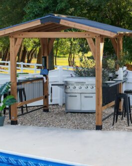 Granada Grill Gazebo with Outdoor Bar