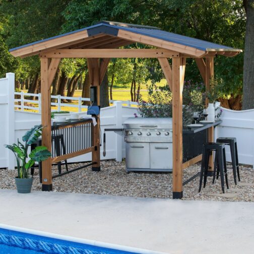 Granada Grill Gazebo with Outdoor Bar