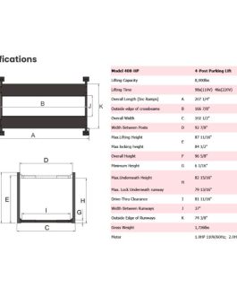 AMGO 408-HP Four Post Parking Lift