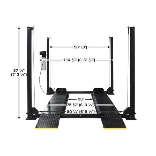 Atlas Apex 8 ALI Certified Four Post Lift + RJ35 Sliding Jacks Combo - Image 5