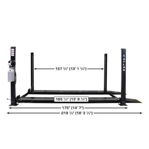 Atlas Apex 8 ALI Certified Four Post Lift + RJ35 Sliding Jacks Combo - Image 6