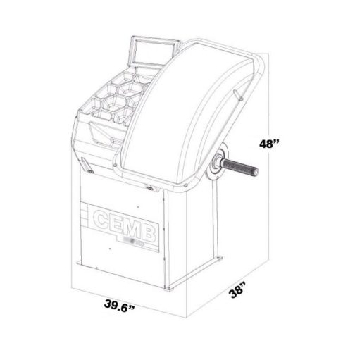 CEMB EZ10 3D Data Entry Wheel Balancer - Image 4