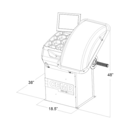 CEMB EZ15 3D Data Entry Wheel Balancer - Image 2