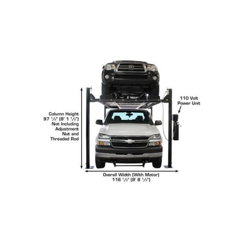 Atlas Garage Pro 8000EXT-L Four Post Lift + RJ35 Sliding Jacks Combo - Image 4