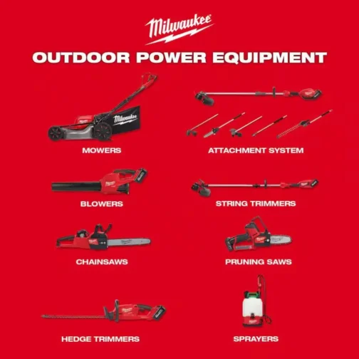 Milwaukee M18 FUEL 16 in. 18V Electric Battery Chainsaw/String Trimmer/Blower/Hatchet/Brush/Pole/Line/(4) /(3) Chargers - Image 3