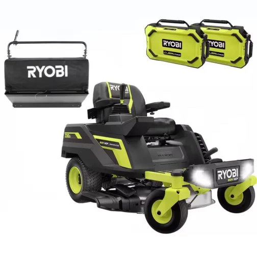 RYOBI 80V HP Brushless 30 in. Battery Electric Cordless Zero Turn Mower with (2) 80V 10 Ah Batteries, Charger, Bagger w/Boost