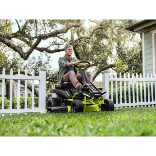 RYOBI 48V Brushless 30 in. 50 Ah Battery Electric Rear Engine Riding Mower - Image 3