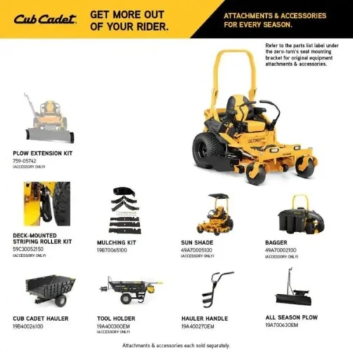 Cub Cadet Ultima ZTX5 60 in. Fabricated Deck 25 HP V-Twin Kohler Confidant Engine Zero Turn Mower with Roll Over Protection - Image 3