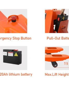 Full Electric Lithium Battery Pallet Jack 3300 lbs Cap. 48″ x27″ Fork