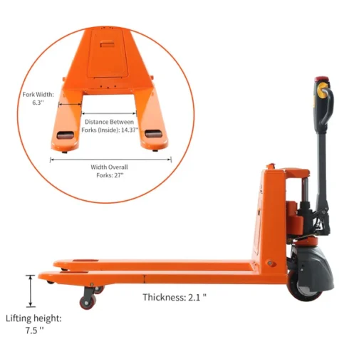 Full Electric Lithium Battery Pallet Jack 3300 lbs Cap. 48" x27" Fork - Image 3