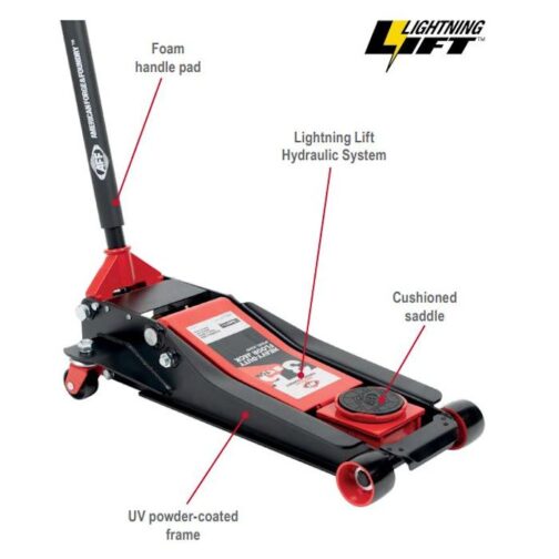 AFF 352HD 3.5-Ton Lightning Lift Floor Jack with Two-Piece Handle - Image 3