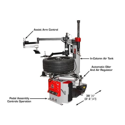 Atlas Platinum PTC300 Wheel Clamp Tire Changer with Left-Hand Assist Arm - Image 2