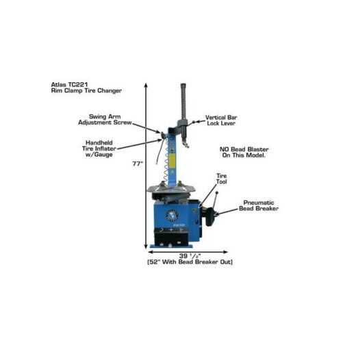 Atlas TC221 Wheel Clamp Tire Changer - Image 3