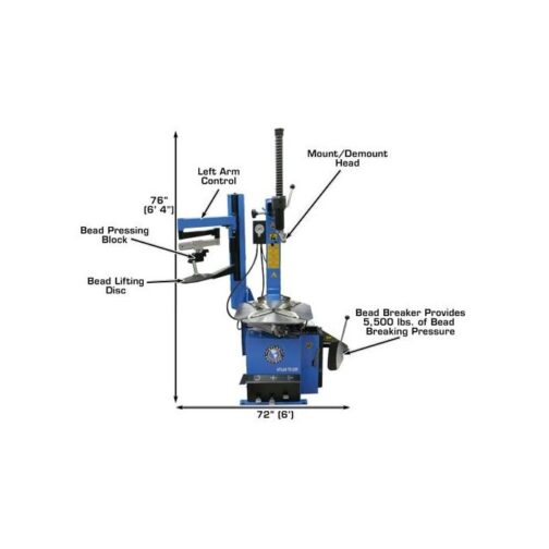 Atlas TC229LH Assist Arm Wheel Clamp Tire Changer - Image 3