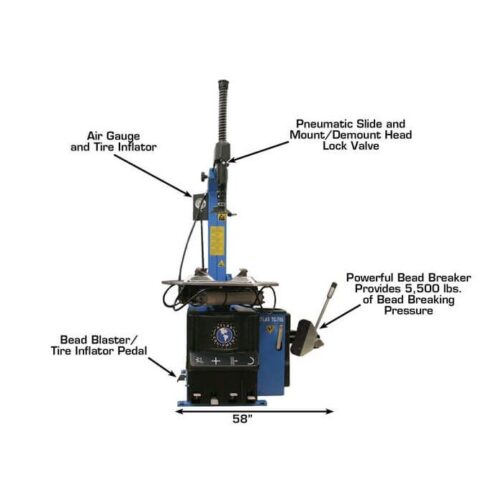 Atlas TC755 Tilt-Back Wheel Clamp Tire Changer - Image 3