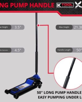 K Tool KTIXD63133 Heavy-Duty Low-Profile 3.33 Ton Floor Jack