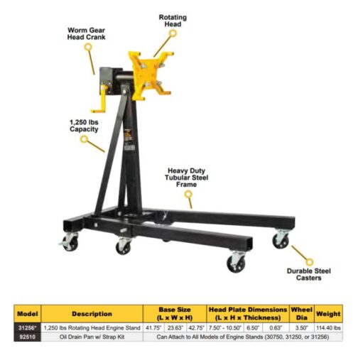 Omega 31256 Automotive Engine Stand - Image 2