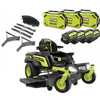 80V HP Brushless 54 in. Battery Electric Cordless Zero Turn Mower & Mulch Kit – 80V Batteries, 40V Batteries